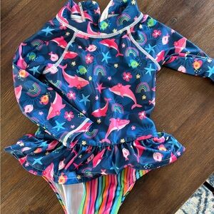 EUC Flap Happy Bathing Suit sz 24months/ UPF 50+